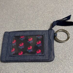 Vera Bradley Blue Floral Key & Card Holder